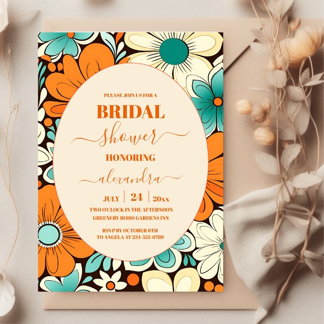 Groovy Boho Beachy Fun Vibes Bridal Einladung (Von Creator hochgeladen)