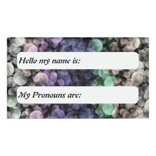 Groovy Boho-Blasen Eklektische Uingender-Stolzflag Namenschild