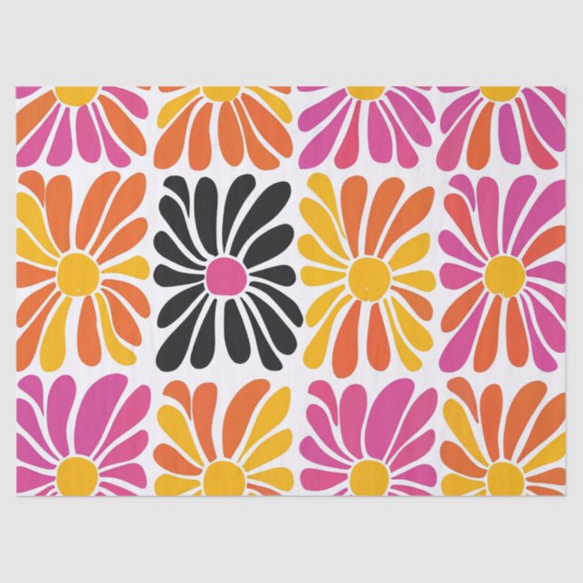 Groovy Boho Blume Seidenpapier (Vorderseite)