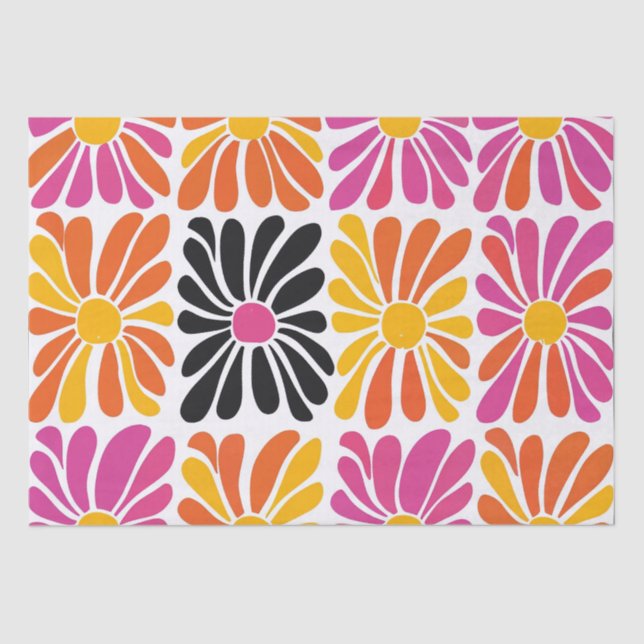 Groovy Boho Blume Seidenpapier (Vorderseite)