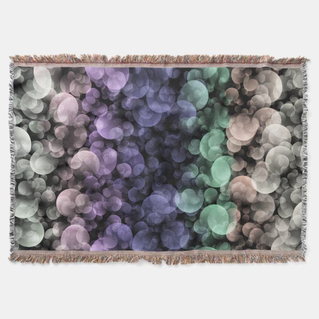 Groovy Boho Bubbles Eclectic Uingender Prilag Decke (Vorderseite)