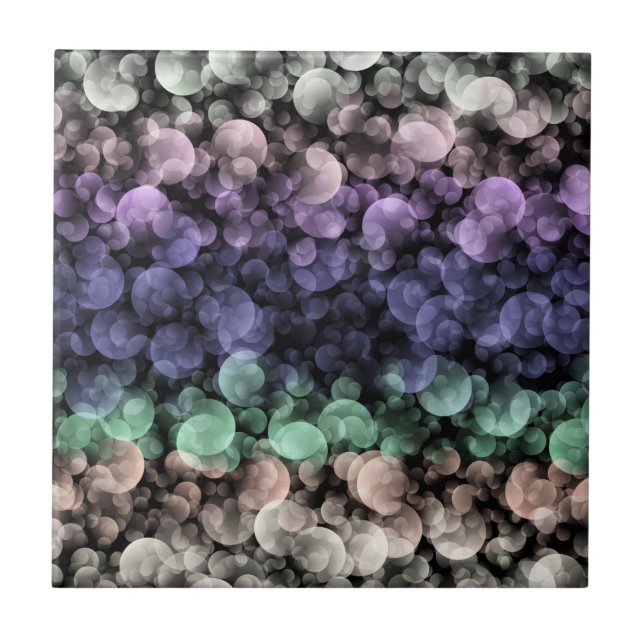 Groovy Boho Bubbles Eclectic Uingender Prilag Fliese (Vorderseite)