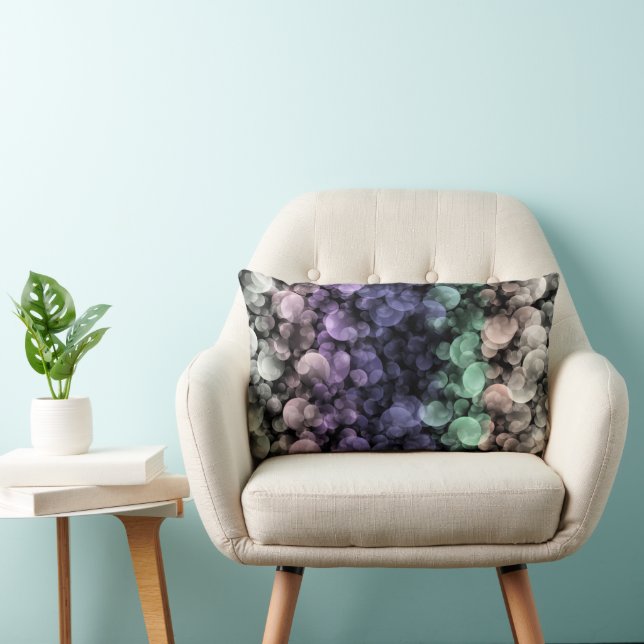 Groovy Boho Bubbles Eclectic Uingender Prilag Lendenkissen (Stuhl )