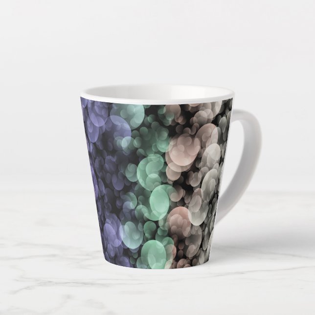 Groovy Boho Bubbles Eclectic Uingender Prilag Milchtasse (Rechte Ecke)