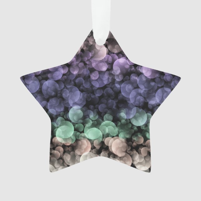 Groovy Boho Bubbles Eclectic Uingender Prilag Ornament (Vorderseite)