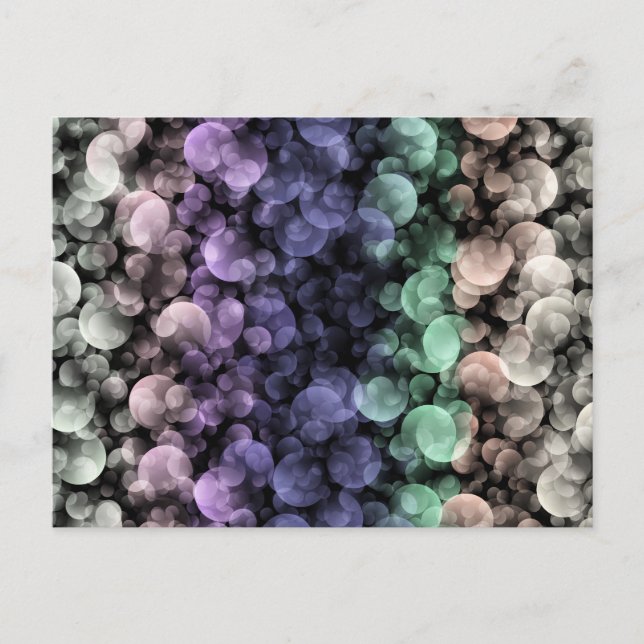 Groovy Boho Bubbles Eclectic Uingender Prilag Postkarte (Vorderseite)