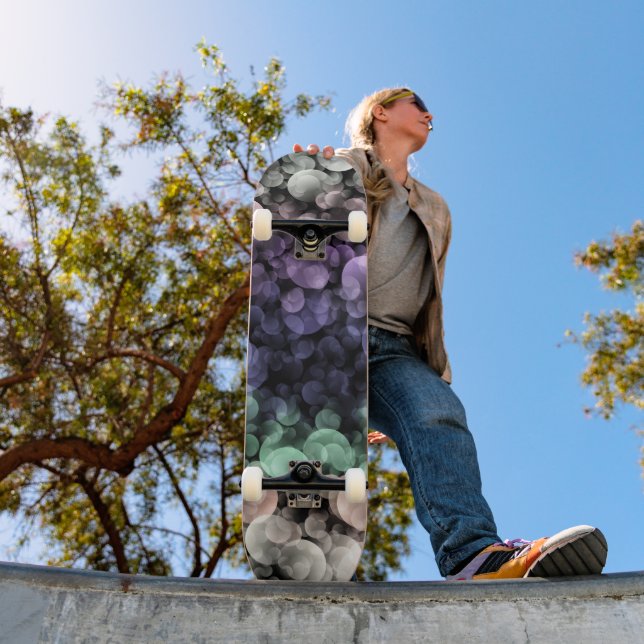 Groovy Boho Bubbles Eclectic Uingender Prilag Skateboard (Außenbereich 1)