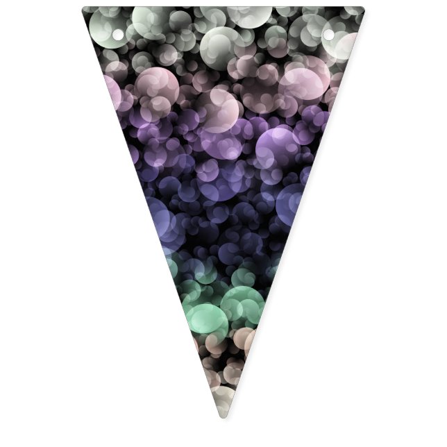 Groovy Boho Bubbles Eclectic Uingender Prilag Wimpelkette (Erste Fahne)