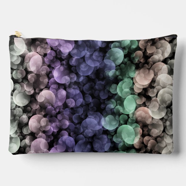 Groovy Boho Bubbles Eclectic Uingender Prilag Zubehörtasche (Vorderseite)