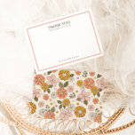 Groovy Boho Floral Geburtstagsfeier Dankeskarte<br><div class="desc">Vielen Dank an Ihre Freunde und Liebsten,  die die großartige Geburtstagsparty Ihres kleinen Mädchens mit dieser eleganten und modern-Vintagen Wohnung mit Dankeschön-Karte besucht haben.</div>