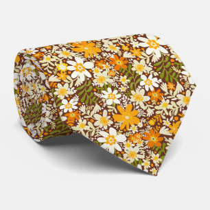 Groovy Boho Frühlingsblüten Schlips Krawatte