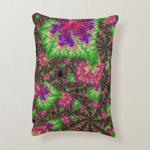 Groovy Boho Hippie Funky Spiral Fraktal Kunst Dekokissen