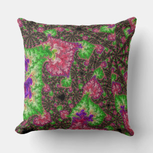 Groovy Boho Hippie Funky Spiral Fraktal Kunst Kissen