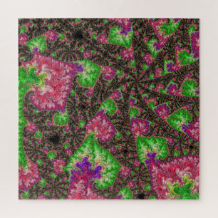 Groovy Boho Hippie Funky Spiral Fraktal Kunst Puzzle