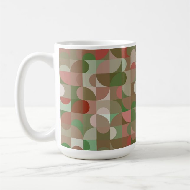 Groovy Boho Mod Retro Geometric Christmas Coffee M Kaffeetasse (Links)