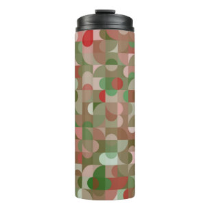 Groovy Boho Mod Retro Geometric Christmas Thermal  Thermosbecher