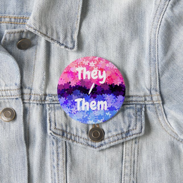 Groovy Boho Quirky Retro Floral Allesexual Prix Button (Beispiel)