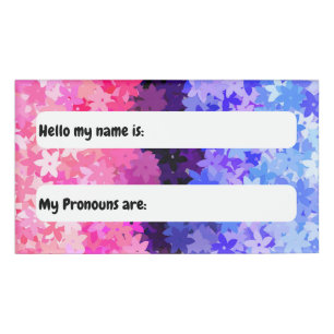 Groovy Boho Quirky Retro Floral Allesexual Prix Namenschild