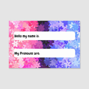 Groovy Boho Quirky Retro Floral Allesexual Prix Namensschild