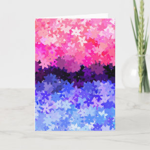 Groovy Boho Quirky Retro Floral Omnisexuelle Stolz Dankeskarte