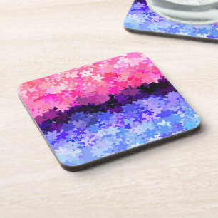 Groovy Boho Quirky Retro Floral Omnisexuelle Stolz Getränkeuntersetzer