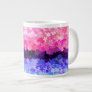 Groovy Boho Quirky Retro Floral Omnisexueller Stol Jumbo-Tasse