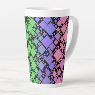 Groovy Boho Retro Mod Geometric Trigender Pride Milchtasse