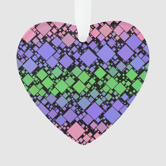 Groovy Boho Retro Mod Geometric Trigender Pride Ornament (Vorderseite)