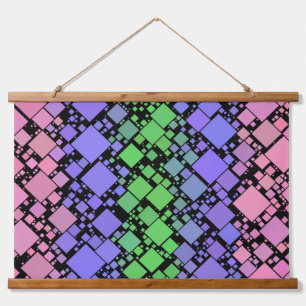 Groovy Boho Retro Mod Geometric Trigender Pride Wandteppich Mit Holzrahmen