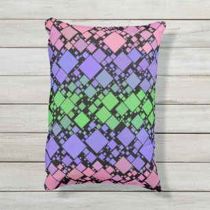 Groovy Boho Retro Mod Geometrische Trigender Pride Kissen Für Draußen