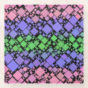 Groovy Boho Retro Mod Geometrische Trigender-Stolz Glasuntersetzer
