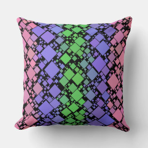 Groovy Boho Retro Mod Geometrische Trigender-Stolz Kissen