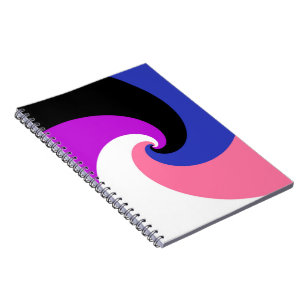 Groovy Boho Spiral Abstract Genderfluid-Stolzflagg Notizblock