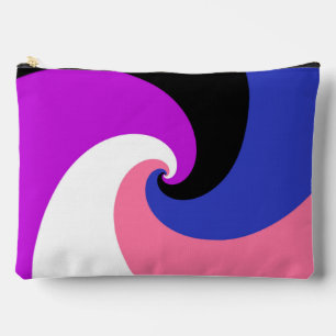 Groovy Boho Spiral Abstract Genderfluid-Stolzflagg Zubehörtasche