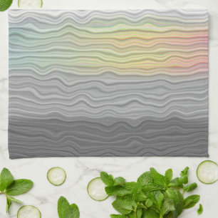 Groovy Boho Trippy Abstract Demifluid-Stolzflagge Geschirrtuch