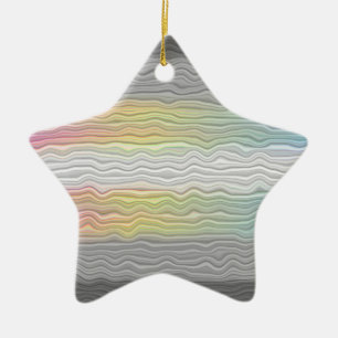 Groovy Boho Trippy Abstract Demifluid-Stolzflagge Keramik Ornament