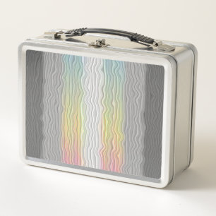 Groovy Boho Trippy Abstract Demifluid-Stolzflagge Metall Brotdose