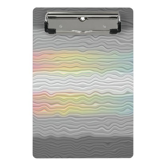Groovy Boho Trippy Abstract Demifluid-Stolzflagge Mini Klemmbrett (Vorderseite)