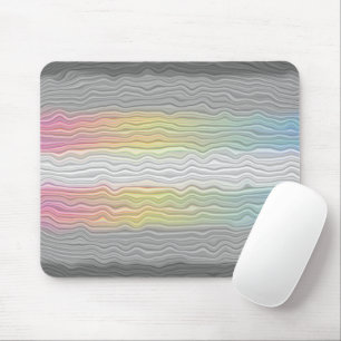 Groovy Boho Trippy Abstract Demifluid-Stolzflagge Mousepad