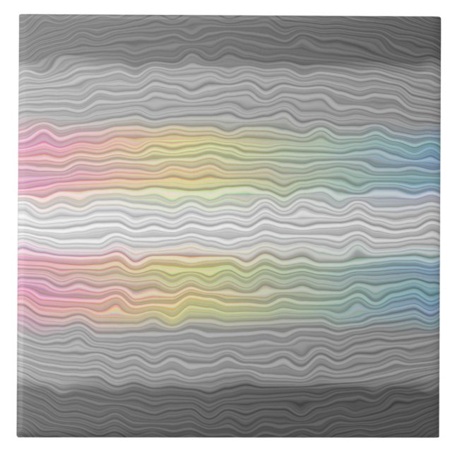 Groovy Boho Trippy Abstrakte Demifluid-Pride-Flagg Fliese (Vorderseite)