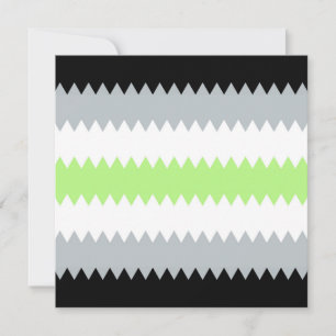 Groovy Boho ZigZag Abstract Agender Stolzflagge Feiertagskarte