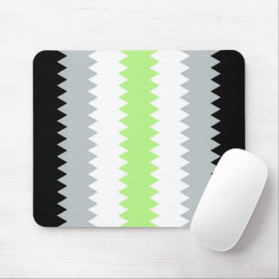 Groovy Boho ZigZag Abstract Agender Stolzflagge Mousepad