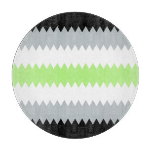 Groovy Boho ZigZag Abstract Agender Stolzflagge Schneidebrett