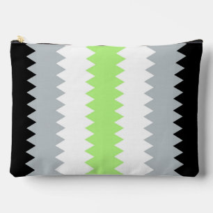 Groovy Boho ZigZag Abstract Agender Stolzflagge Zubehörtasche