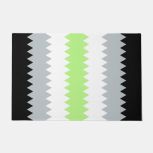 Groovy Boho ZigZag Abstrakt Agender Pride Flag Fußmatte