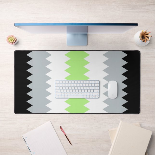 Groovy Boho ZigZag Abstrakt Agender Pride Flag Schreibtischunterlage (Büro 1)
