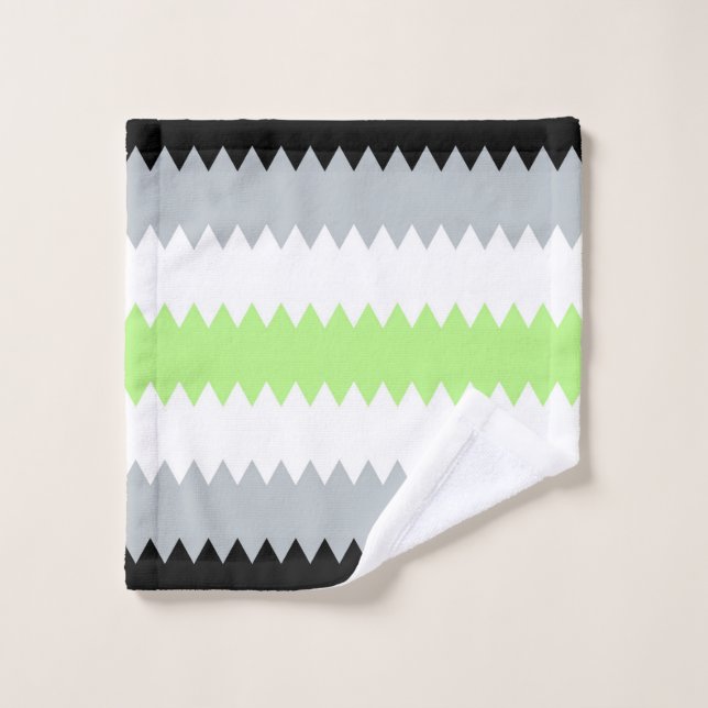 Groovy Boho ZigZag Abstrakt Agender Pride Flag Waschlappen (Waschlappen)