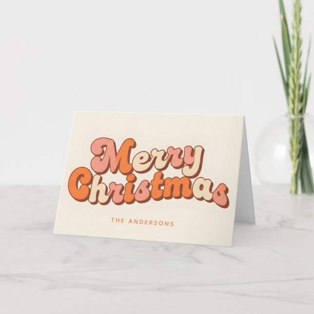 Groovy Bold Script Frohe Weihnachten (Vorderseite)