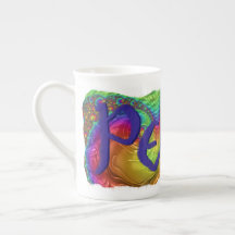 Groovy Bone China Peace Tasse