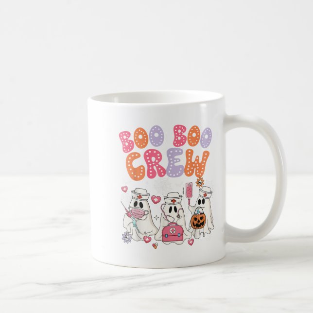 Groovy Boo Boo Crew Nurse Funny Ghost Halloween Te Kaffeetasse (Rechts)